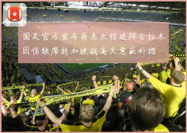 国足官方宣布蒋光太程进拜合拉木因伤缺席新加坡战高天意获补招